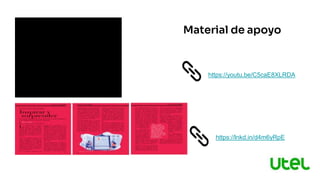https://youtu.be/C5caE8XLRDA
https://lnkd.in/d4m6yRpE
Material de apoyo
 