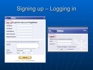 Signing up – Logging in 