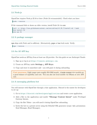 OpenClaw: Starter Guide for Undergraduates | PDF