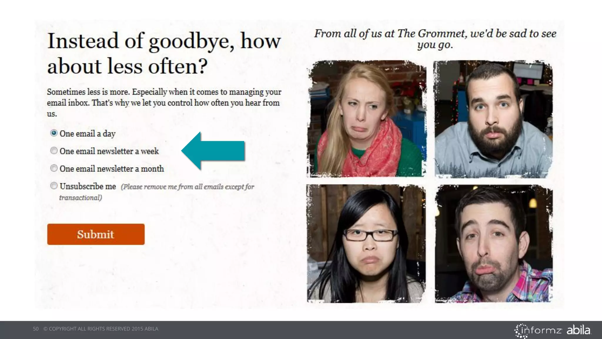 50 © COPYRIGHT ALL RIGHTS RESERVED 2015 ABILA
 