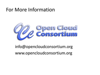 Focus of Working Group12AppAppAppAppAppTable-based Data ServicesRelational-like Data ServicesAppAppCloud Compute Services (MapReduce, UDF, & other programming frameworks)AppAppCloud Storage ServicesDeveloping APIs for this framework.