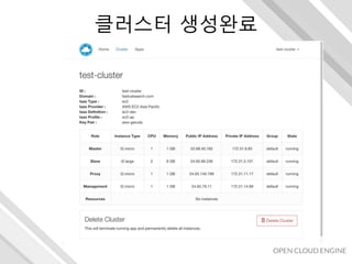 클러스터 생성완료
 