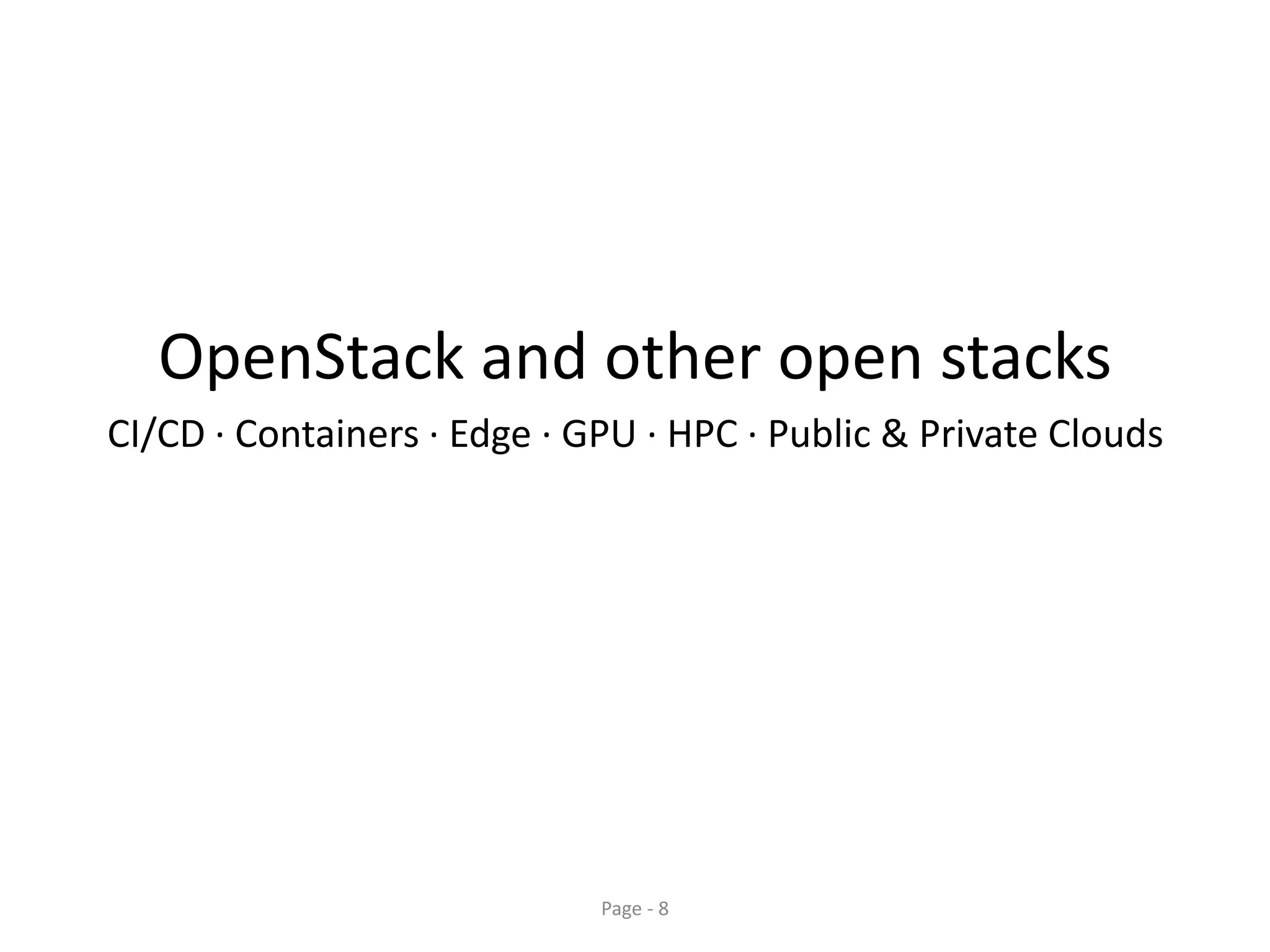 Open cloud infrastructure | PPT