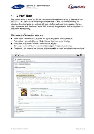 Open cms 8.5.1_documentation_v1.2 | PDF