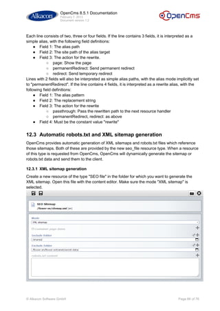 Open cms 8.5.1_documentation_v1.2 | PDF