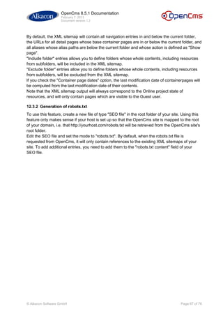 Open cms 8.5.1_documentation_v1.2 | PDF