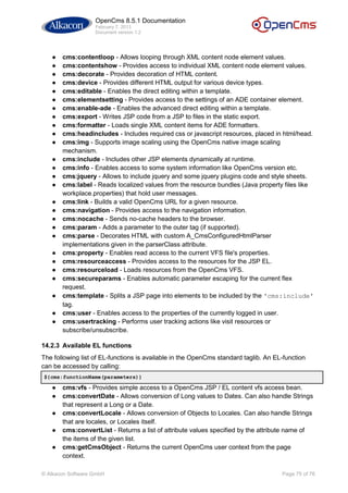 Open cms 8.5.1_documentation_v1.2 | PDF