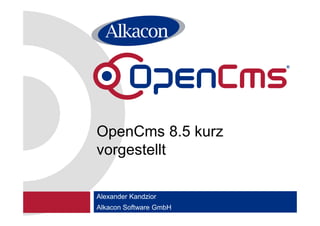 Alexander Kandzior
Alkacon Software GmbH
OpenCms 8.5 kurz
vorgestellt
 