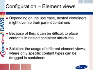 OpenCms Days 2014 - Nested containers in action | PDF