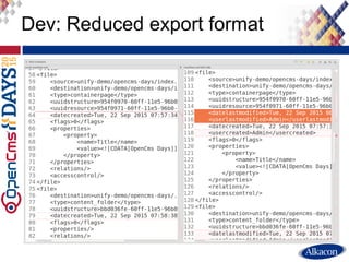 Dev: Reduced export format
 