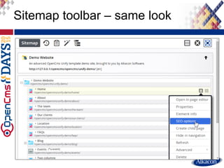 Sitemap toolbar – same look
 