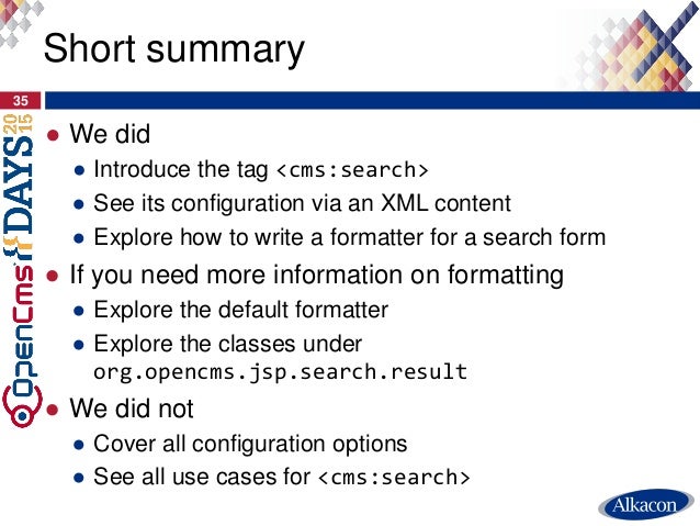 opencms days 2015 advanced solr searching