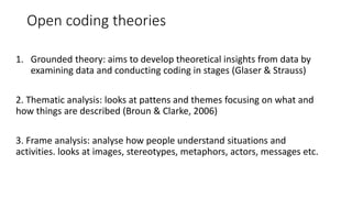 Open coding training in qualitative research | PPT