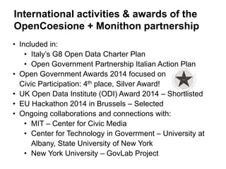 OpenCoesione - The Italian open government strategy on cohesion policy