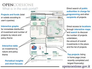 OpenCoesione - The Italian open government strategy on cohesion policy