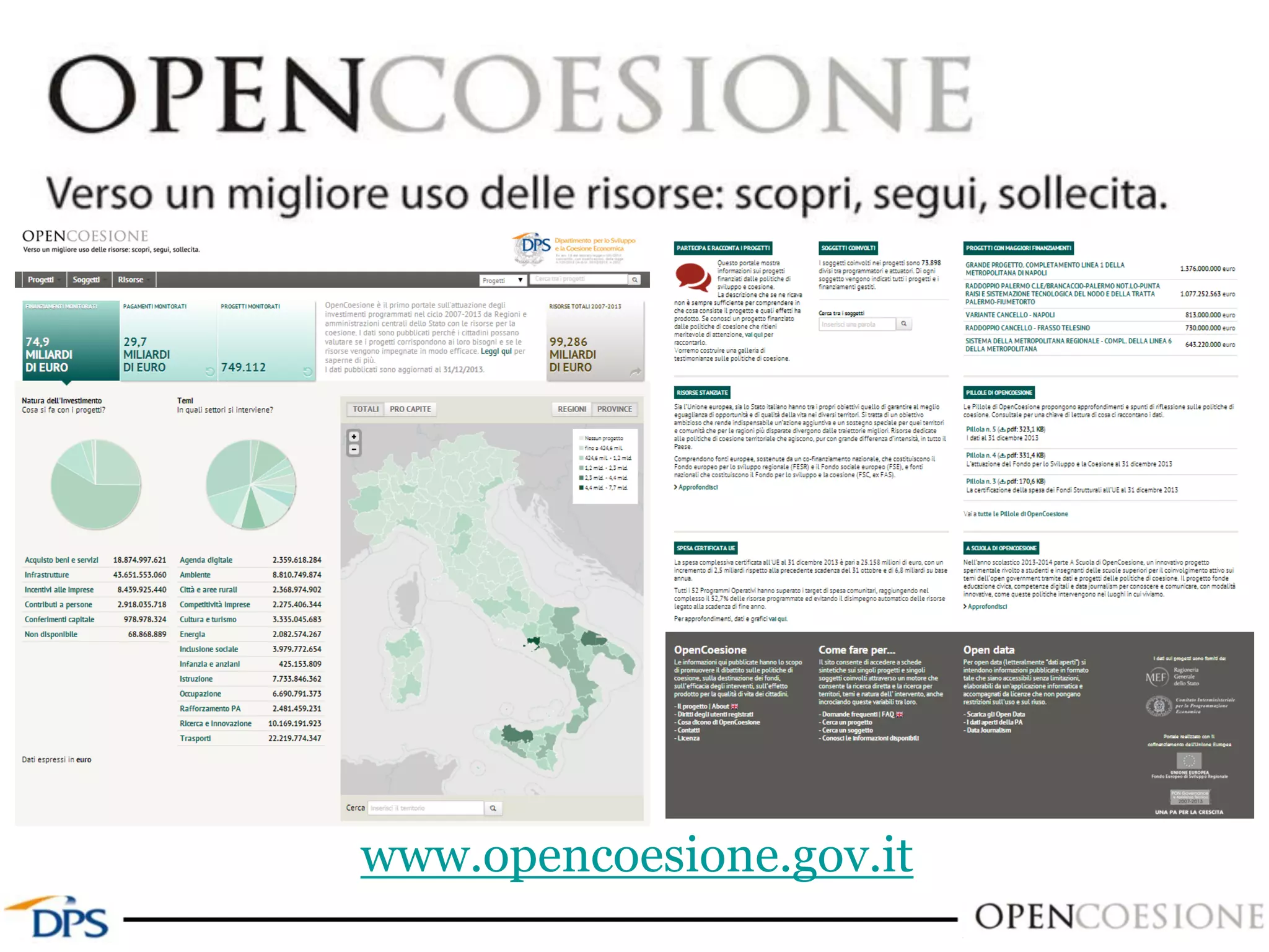 www.opencoesione.gov.it
 