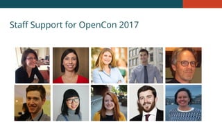 Staff Support for OpenCon 2017
 