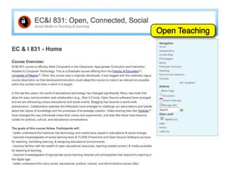 Open Teaching
 