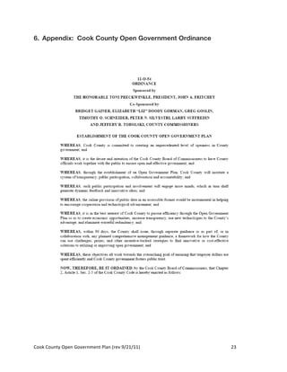 6. Appendix: Cook County Open Government Ordinance




                                                                                	
  


Cook	
  County	
  Open	
  Government	
  Plan	
  (rev	
  9/21/11)	
     23	
  
                                                                         	
  
 