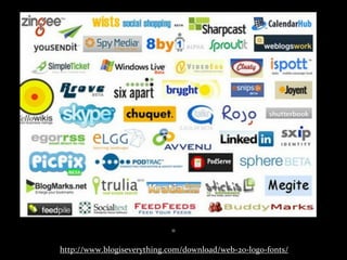 11


http://www.blogiseverything.com/download/web-­‐20-­‐logo-­‐fonts/
 