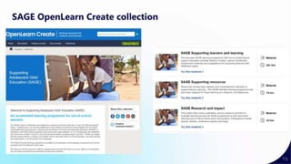 75
SAGE OpenLearn Create collection
 