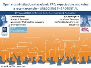 Open cross-institutional academic CPD, expectations and value: 
a recent example – UNLOCKING THE POTENTIAL 
19th Annual SE...