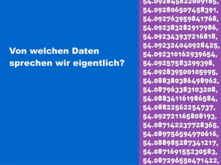 Von welchen Daten
sprechen wir eigentlich?
 