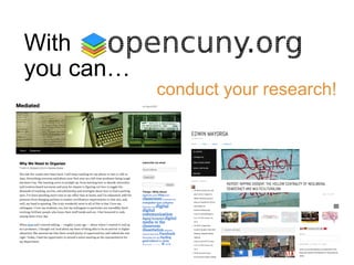 OpenCUNY Presskit