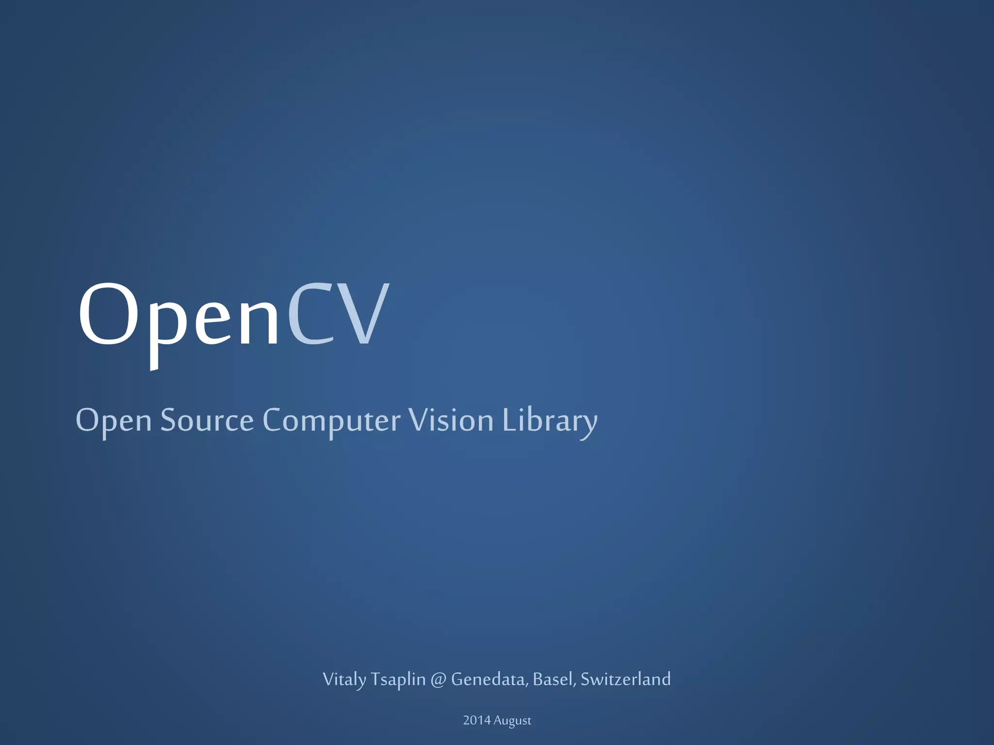 OpenCV | PPT