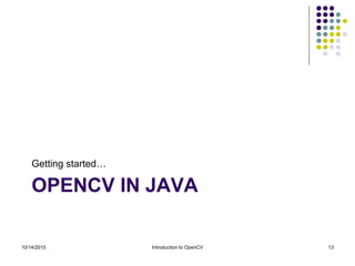 Introduction to OpenCV 3.x (with Java) | PDF