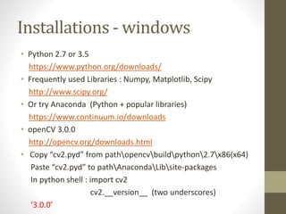 openCV with python | PPT