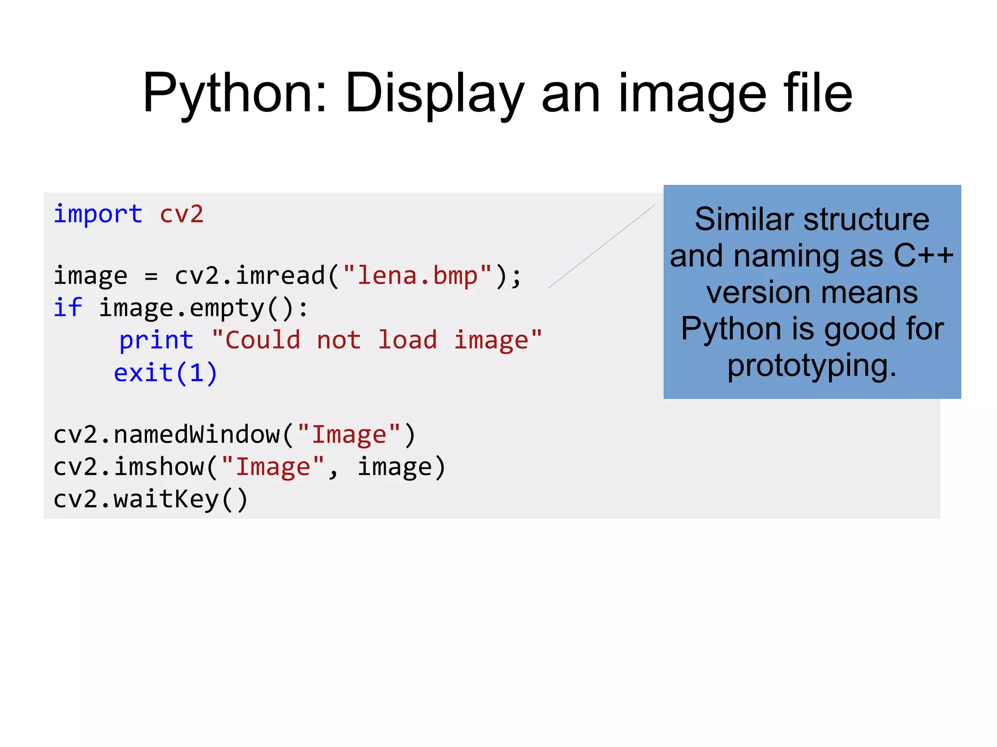 OpenCV Introduction | PPT