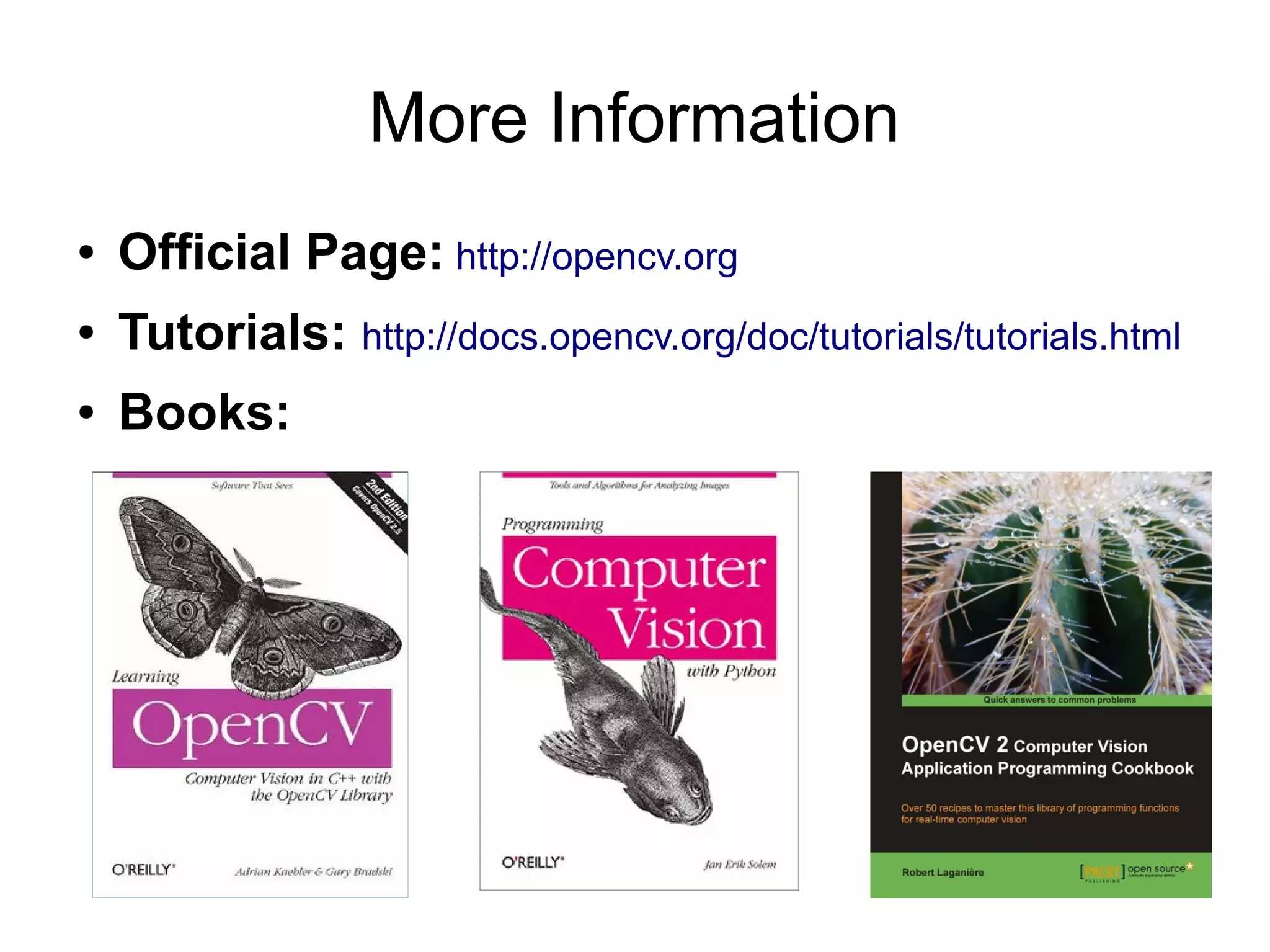 OpenCV Introduction | PPT