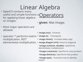 IA image OpenCV Intro_OpenCV IA image OpenCV Intro_OpenCV | PPT
