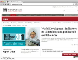 Thursday, April 21, 2011
 