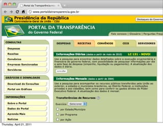 Thursday, April 21, 2011
 