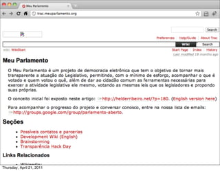 Thursday, April 21, 2011
 