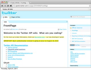 Thursday, April 21, 2011
 