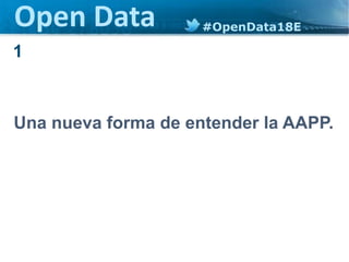 Open Data            #OpenData18E

1



Una nueva forma de entender la AAPP.




                                       1
 