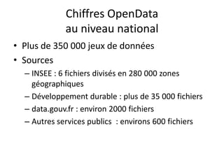 2
5@7 AtoS Aix
Open Data
▶ Une donnée est un fait «brut» qui n’est pas interprété
(ce n’est pas une information déduite)
▶ Une donnée publique est une donnée gérée dans le cadre
d’une mission de service public - à laquelle est associée des
droits d’accès et, parfois, de réutilisation
▶ Cadre juridique : lois FOI (Freedom of Information)
– USA : 1996
– UK : 2000
– France : 1978 (loi CADA) 
Définition d'une donnée publique
 