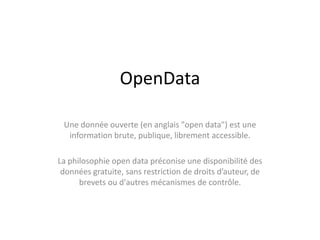 12/8/2013
Introduction à l’Open Data en PACA
- 5@7 AtoS Aix-en-Provence -
Largement inspiré d'extraits de @schignard, @straumat
@valeriepeugeot, @ChristianFaure, @LiberTIC, et bien d'autres... Merci.
Le contenu de ce document est mis à disposition selon les termes de la
Licence Creative Commons Attribution - Partage dans les Mêmes Conditions 3.0 France.
 