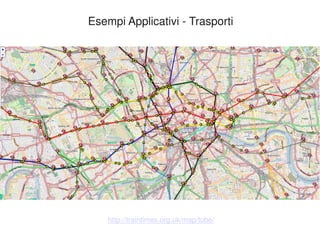 Esempi Applicativi - Trasporti 
http://traintimes.org.uk/map/tube/ 
 