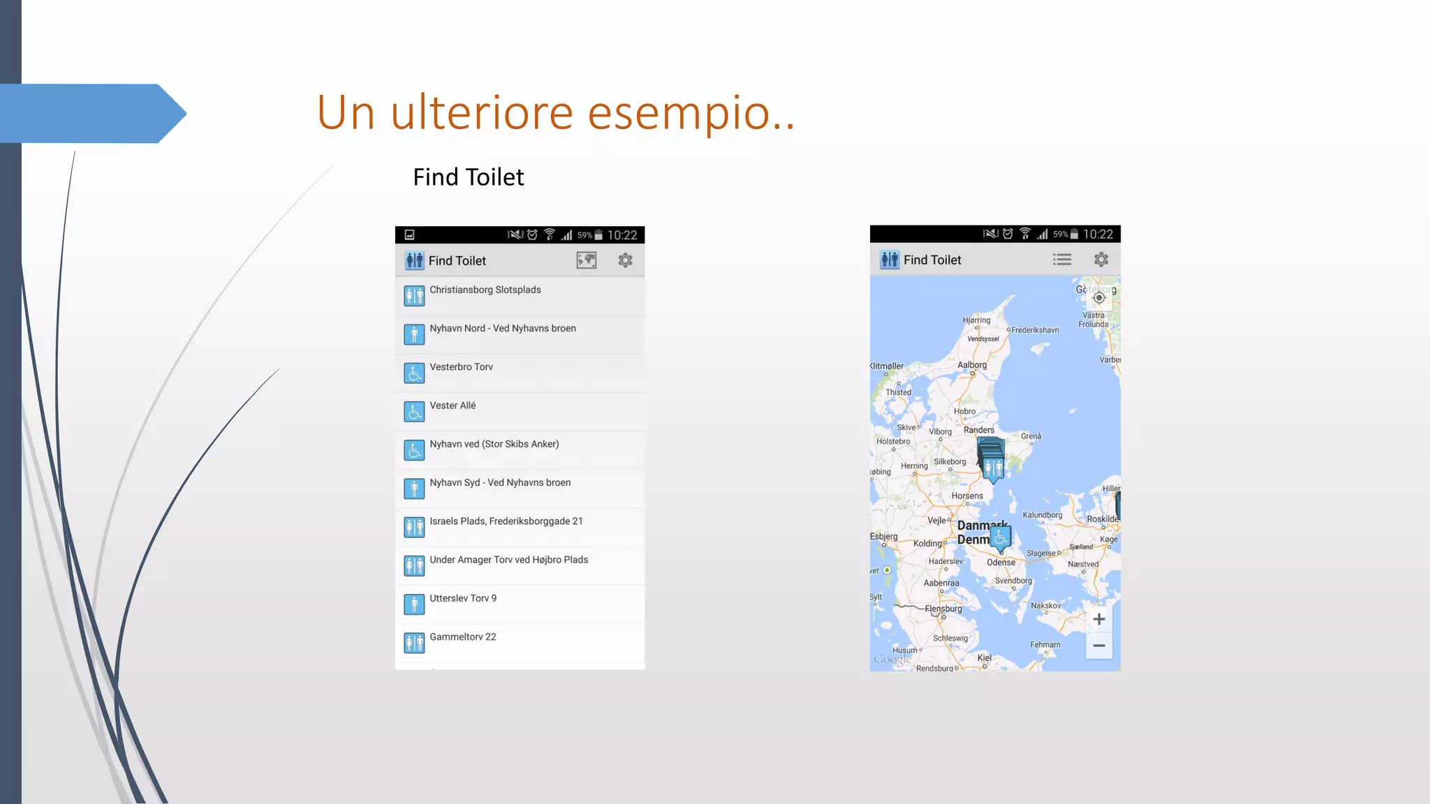 Un ulteriore esempio..
Find Toilet
 