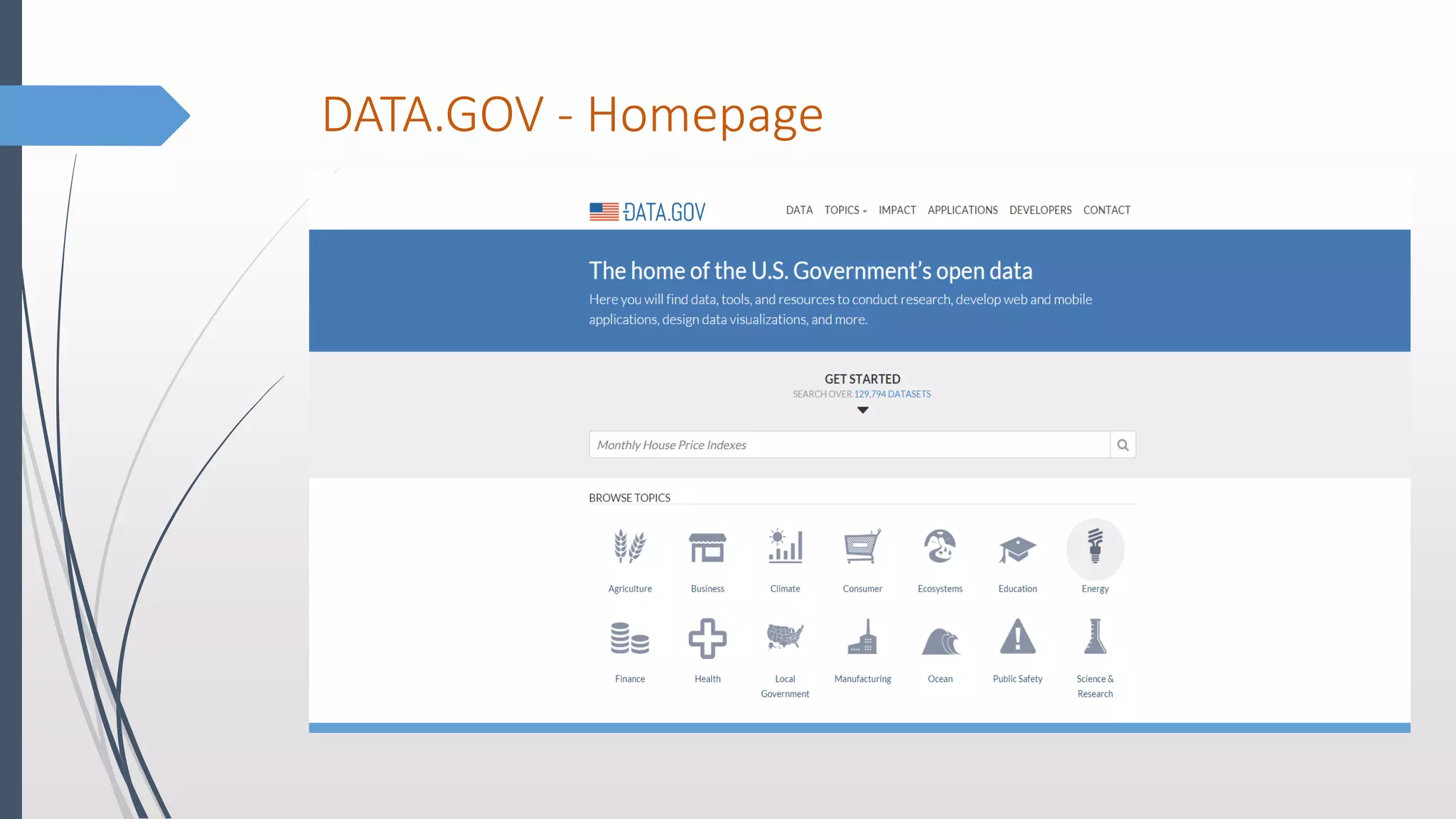DATA.GOV - Homepage
 