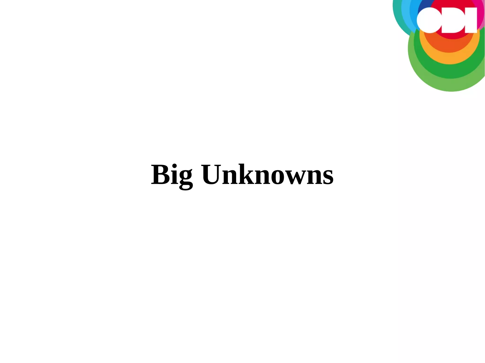 Big Unknowns

 