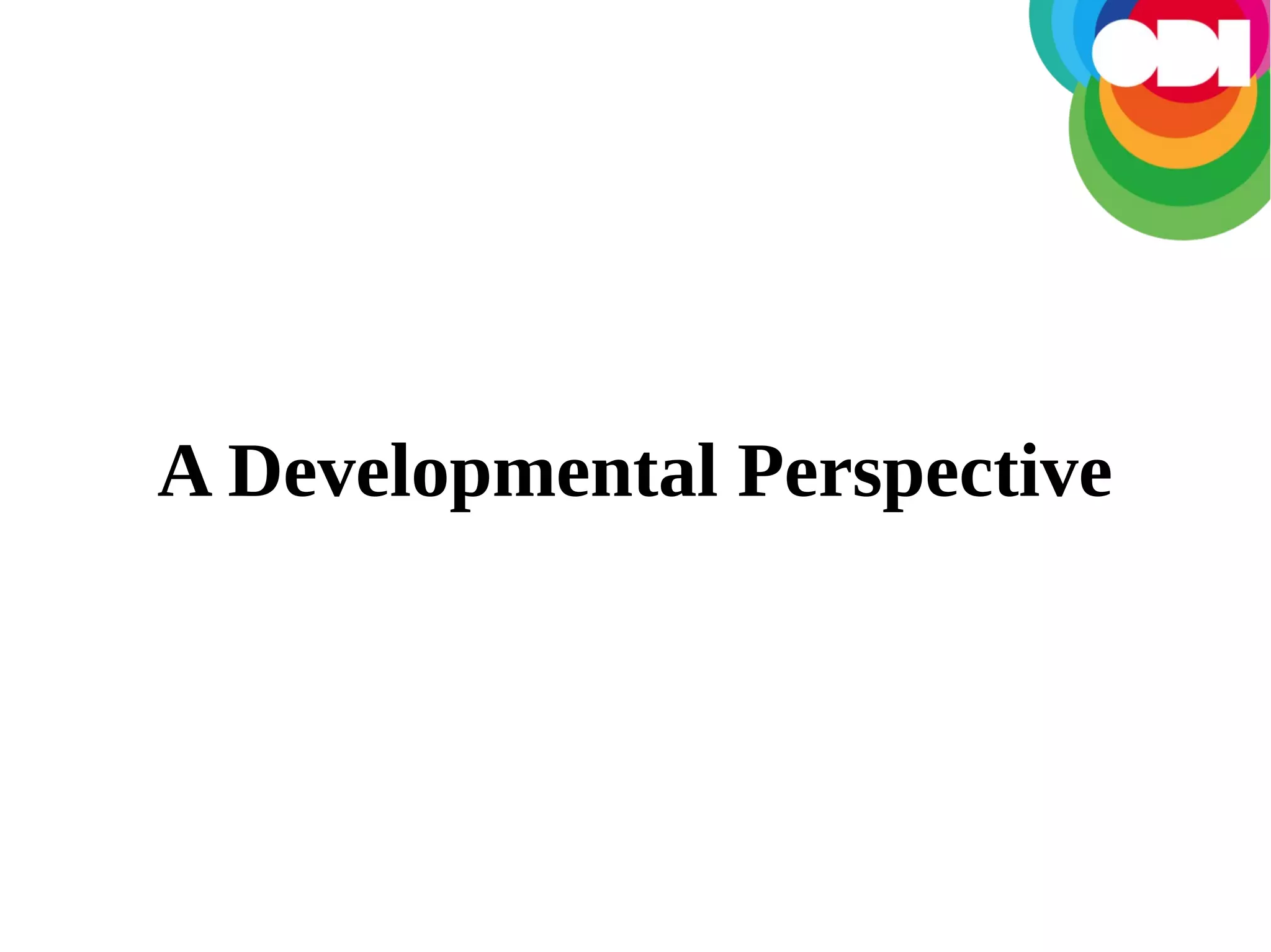 A Developmental Perspective

 