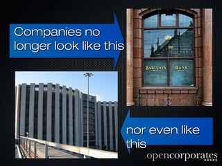 nor even likenor even like
thisthis
Companies noCompanies no
longer look like thislonger look like this
 