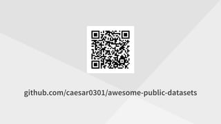 github.com/caesar0301/awesome-public-datasets
 