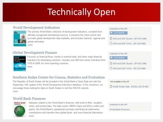 World Bank Open Data Overview | PPTX