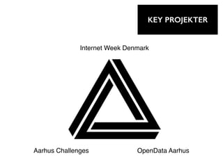 Internet Week Denmark
Aarhus Challenges OpenData Aarhus
KEY PROJEKTER
 